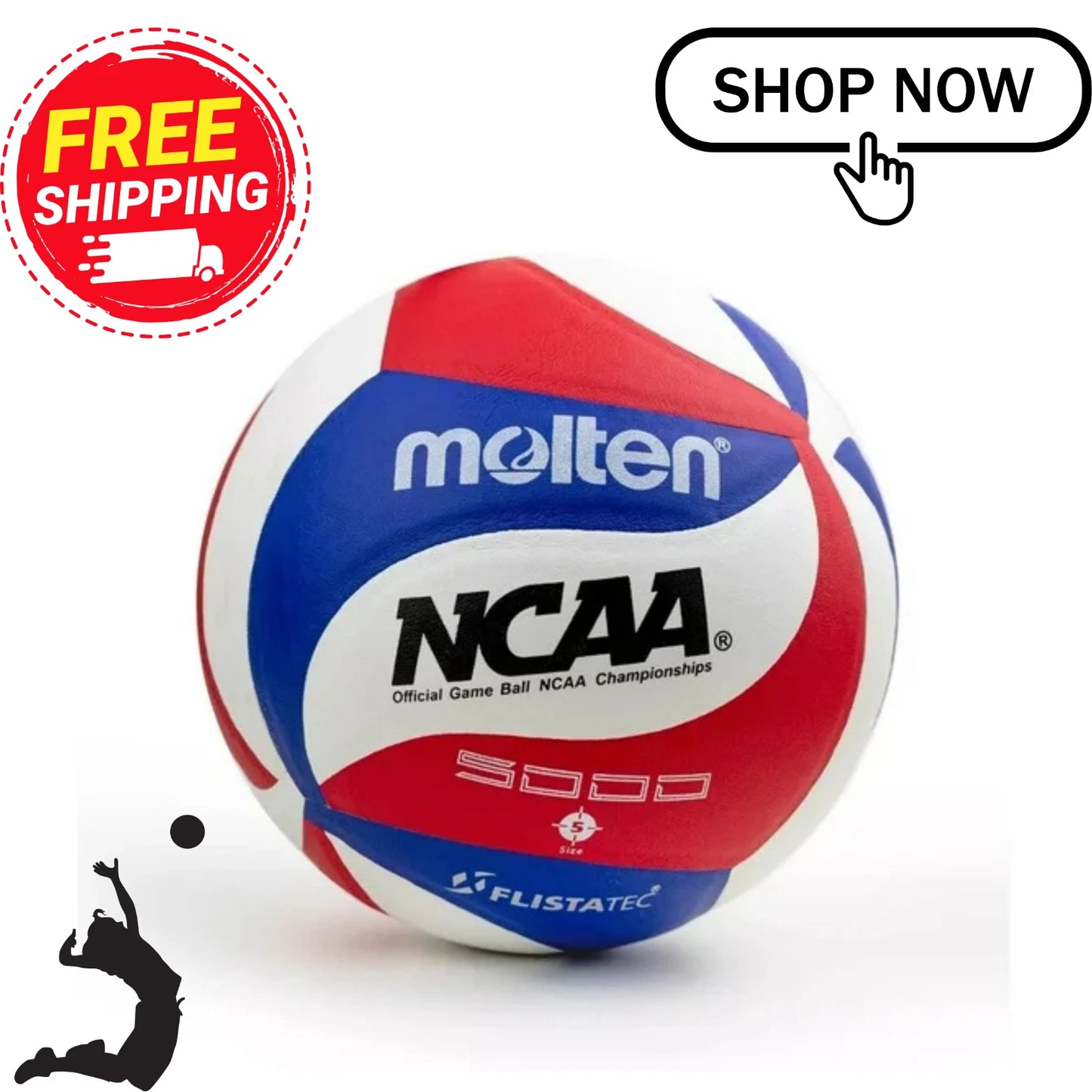 Molten V5M5000 Official NCAA Indoor Volleyball – Size 5