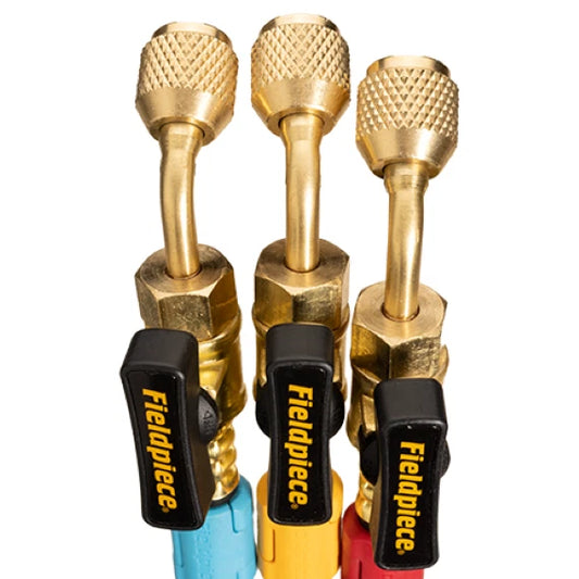Fieldpiece HR3B 1/4" Ball Valve Hose Set – 3-Pack