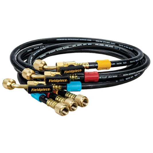 Fieldpiece HR3B 1/4" Ball Valve Hose Set – 3-Pack