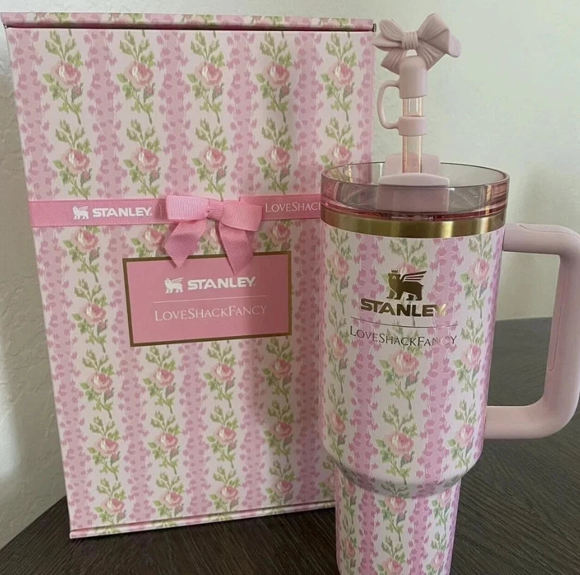 Stanley x Love Shack Fancy Quencher Tumbler 40oz – Rosa Beaux Pink (NEW)