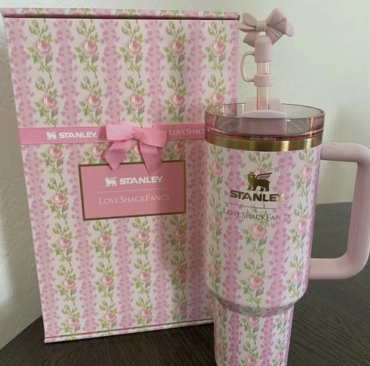 Stanley x Love Shack Fancy Quencher Tumbler 40oz – Rosa Beaux Pink (NEW)