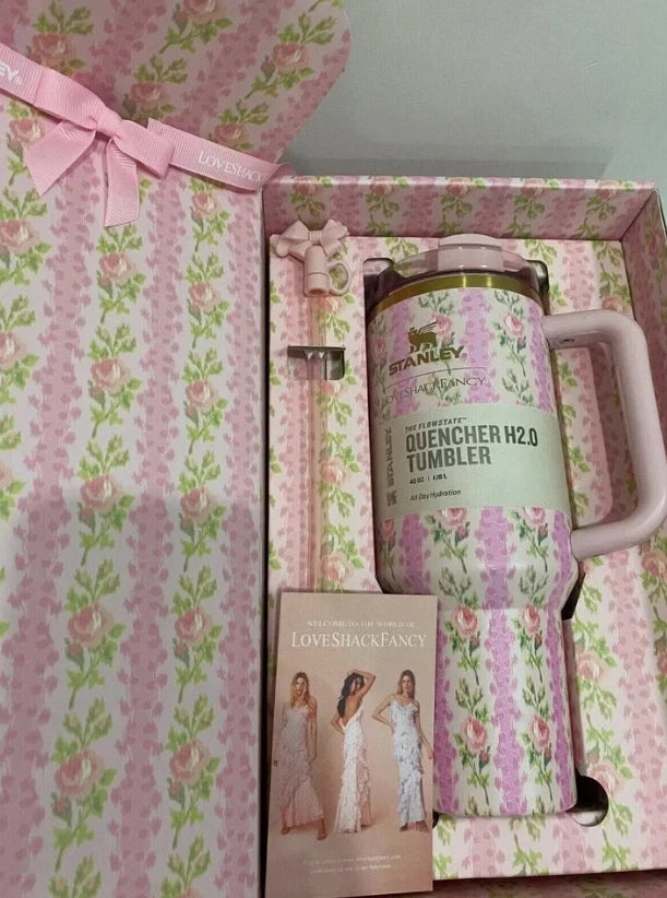 Stanley x Love Shack Fancy Quencher Tumbler 40oz – Rosa Beaux Pink (NEW)